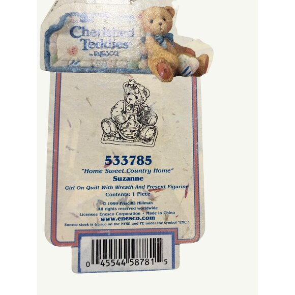 Cherished Teddies Figurine Suzanne Home Sweet Country Home - Picture 9 of 10